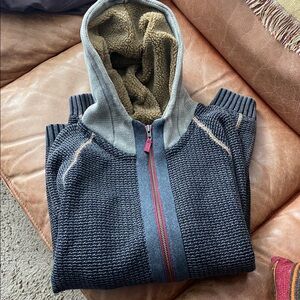 Carbon2Cobalt front zip hooded Sweater/Jacket